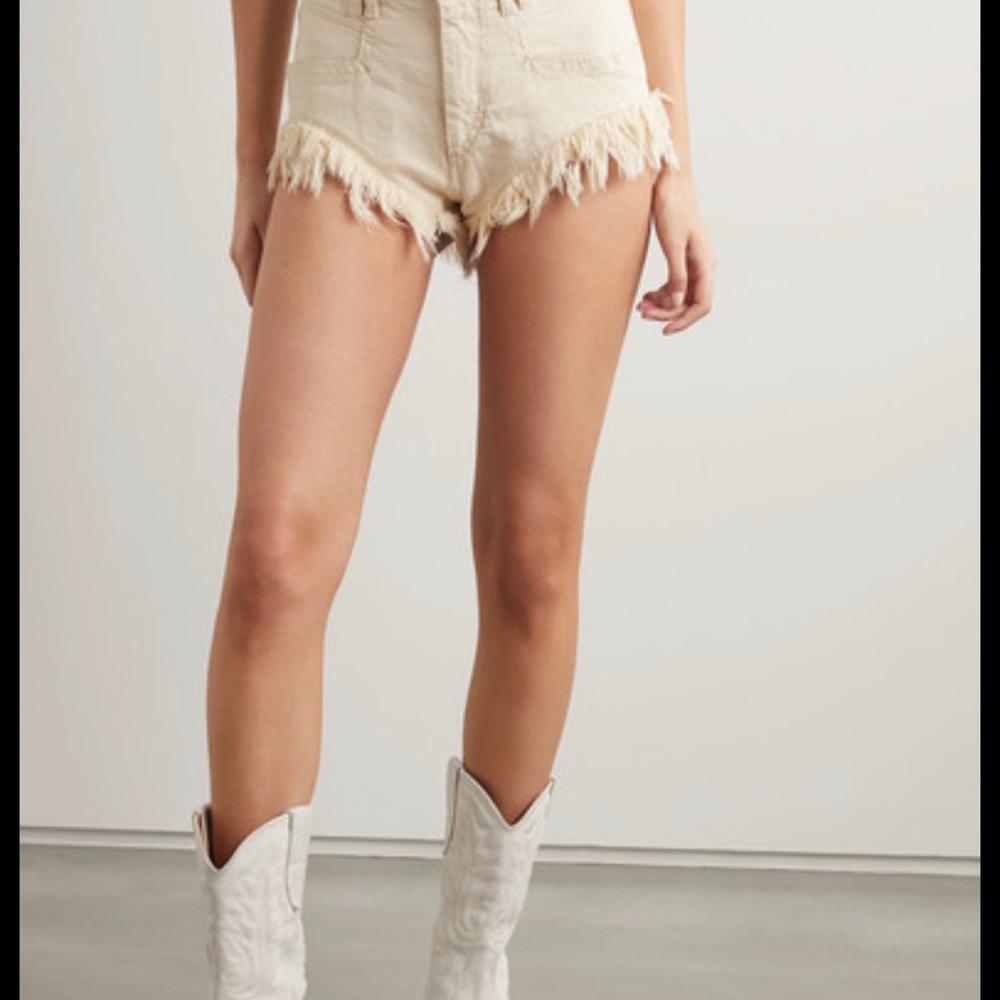 Isabel Marant Eneida frayed-hem denim shorts NWT